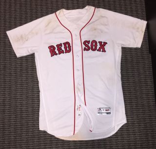 Jackie Bradley Jr Boston Red Sox Game Worn Jersey 2 Hr’s 6 Rbi Mlb Auth