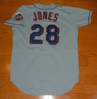 York Mets Bobby Jones Game Worn 1999 Road Jersey (padres)