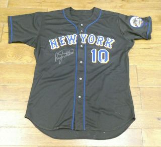Rusty Staub Signed Game Worn Ny Mets Reunion Baseball Jersey 2000 W/ Jsa Sticker