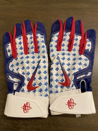 Anthony Rizzo Game Issued Pe Nike Batting Gloves - 2020 “fly The W” Exclusive