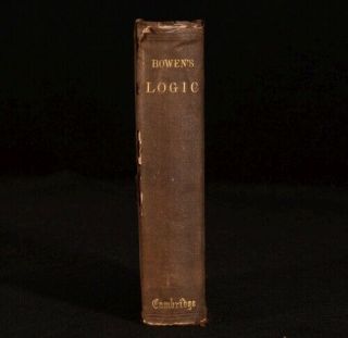 1866 A Treatise On Logic Or The Laws Of Pure Thought Francis Bowen