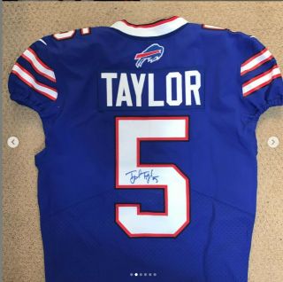 Tyrod Taylor Game Issued Jersey Buffalo Bills Not Game Worn Nfl Psa Autographed
