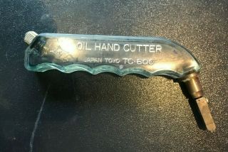 Vintage Toyo Pistol Grip Cutter Oil Glass Cutter Tc - 600