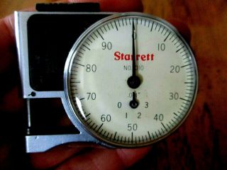 Vintage Starrett No.  1010 Dial Indicator Pocket Gage Great