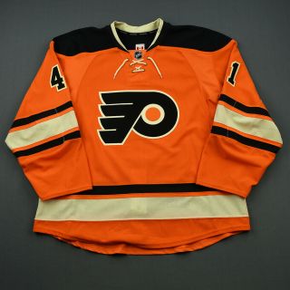 2014 - 15 Blair Jones Philadelphia Flyers Game Issued Reebok Hockey Jersey Meigray