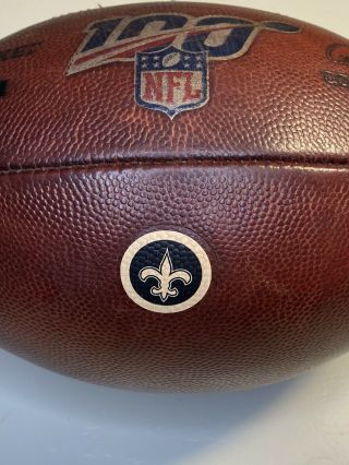 2018 Orleans Saints Game Ball Wilson The Duke NFL Football - Week 15 vs CAR 4
