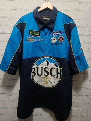 Kevin Harvick Busch Beer Nascar Race Pit Crew Shirt 2xl 2x - Large Jh Design