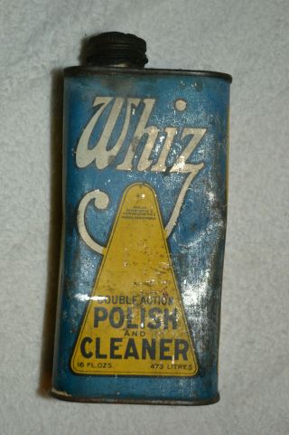 Vintage Whiz Double Action Polish & Cleaner Can 1 Pint