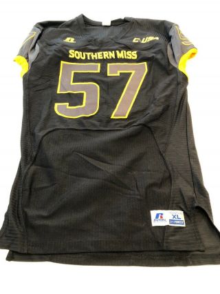Game Worn Southern Mississippi Golden Eagles Football Jersey Xl 57
