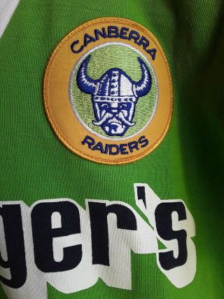 VTG CANBERRA RAIDERS NSW 80s RUGBY GAME WORN JERSEY WOODGERS CLASSIC 42 WOW 4