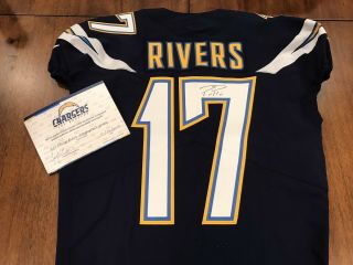 Phillip Rivers Signed Team Issued Los Angeles Chargers Jersey Game Jersey 4