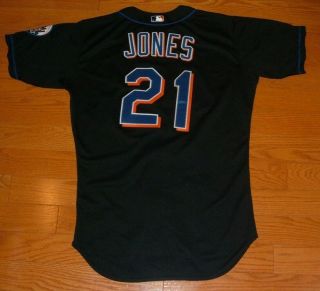 York Mets Bobby Jones Game Worn 2000 Alternate Home Jersey (rockies)