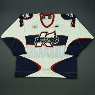 2012 - 13 Brett Lysak Kalamazoo Wings Game Worn Echl Hockey Jersey Meigray