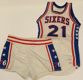 Fantastic Vintage 1976 World B Philadelphia 76ers Game Worn Jersey & Shorts