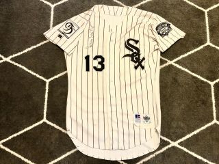 Ozzie Guillen Home Chicago White Sox Game Worn Jersey Signed 1995