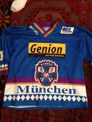 Munich/münchen Barons Game Del 99 - 00 Hockey Jersey - Abstreiter Deutschland