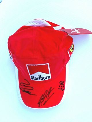 M.  Schumacher,  Massa,  J.  Todt Hand Signed,  Marlboro Ferrari Puma Cap/ Hat,