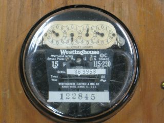 Vintage Westingtonhouse Type Oc Electric Meter