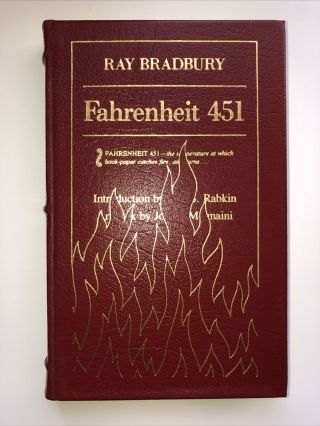 Ray Bradbury Fahrenheit 451 Easton Press 1991 Flames Cover Hc As