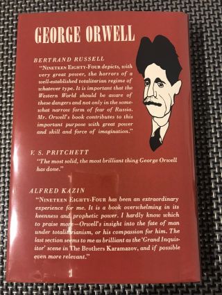 NINETEEN EIGHTY - FOUR,  George Orwell,  1st US Ed. ,  2nd Print,  1949,  Harcourt Brace 3