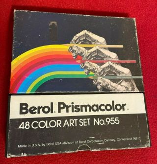 Vtg Berol Prismacolor 48 Color Art Set 955