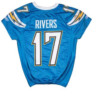 Phillip Rivers 2009 Game Worn San Diego Chargers Jersey Chargers Photo Match