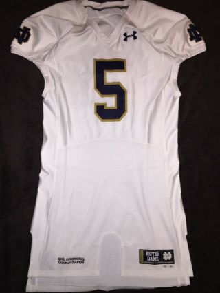 Notre Dame Football White Game Jersey 2015 - 5