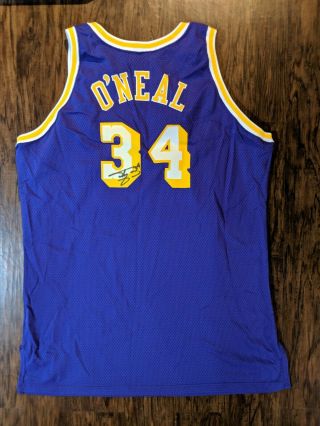 1996 - 97 Shaquille O ' Neal Signed Game Worn/Issued Jersey - LA Lakers 2
