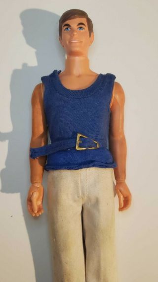 Vintage 1972 Busy Barbie Ken Doll With Movable Thumbs - Tlc Item