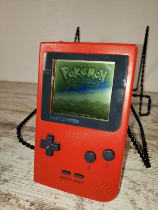 Vintage Nintendo Game Boy Pocket - Red Handheld System Mgb - 001