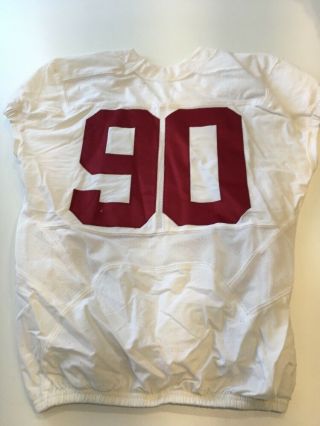 Game Worn 2016 Alabama Crimson Tide Bama Football Jersey Nike Size 46 90 3