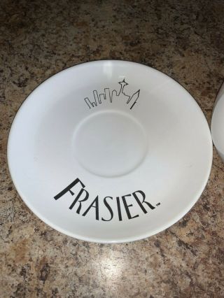 Vintage Frasier TV Show Coffee mug & saucer Dr Crane Kelsey Grammer plate & cup 3