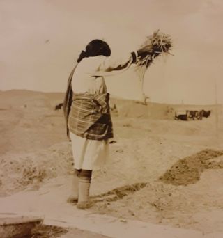 Rare Vintage Photo Santo Domingo Pueblo Native American Woman Mexico