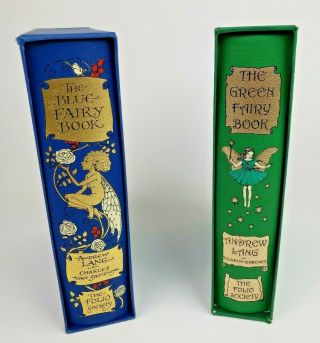 The Green Fairy Book & Blue Fairy Book - Andrew Lang Folio Society 2009 And 2010