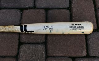Franchy Cordero Game Signed Baseball Bat Autographed Auto San Diego Padres