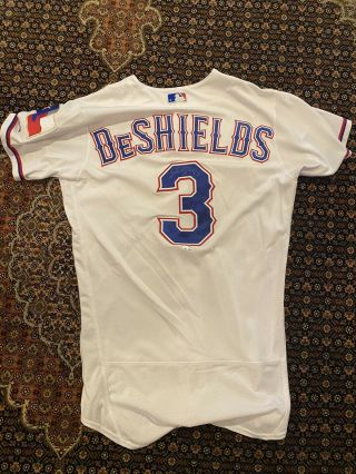 Delino Deshields Game Worn Jersey Signed Texas Rangers