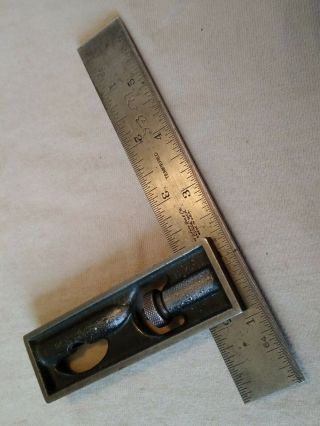 Vintage Lufkin No.  4 Grad Tempered Combination Square With 6 " Rule