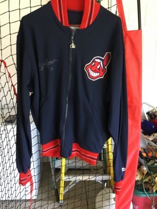 Roberto Alomar Game Used/auto Cleveland Indians Starter Jacket.