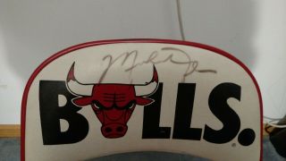Autographed Michael Jordan 90s Chicago Bulls Game Courtside Seat Chair 2
