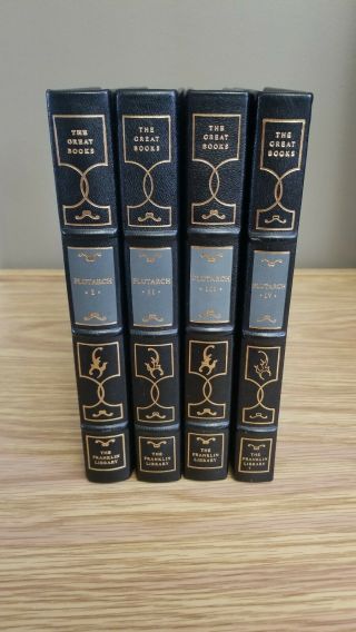 Plutarch’s Lives Great Books 25th Anniversary Ltd.  Edition 4 Volume Leather Set