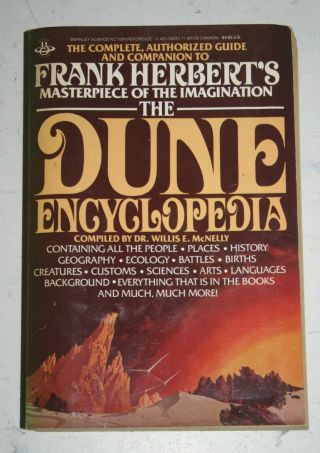 The Dune Encyclopedia,  Frank Herbert,  1984,  Willis Mcnelly,  True First Edition