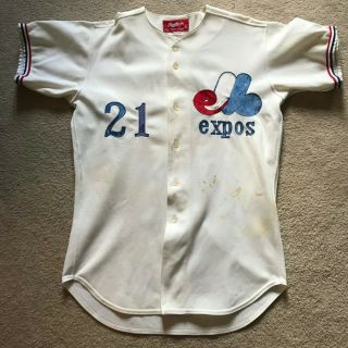 Game Worn/used Montreal Expos Jersey Larry Landreth Canadian
