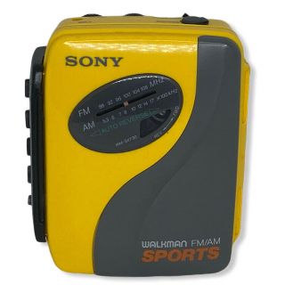 Vtg Sony Walkman Wm - Sxf30 Sports Am/fm Portable Stereo Cassette Player Yellow