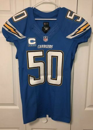 Manti Teo 2016 Game Issued San Diego Chargers Nike Jersey W/ Captain Badge