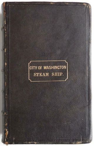 1855 Holy Bible Shipwreck Ss City Of Washington Steamship Inman Line Leather Kjv