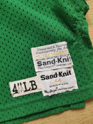 Mavericks Game worn Sand Knit shorts 36,  customized pro cut Aguirre jersey 44,  4 4