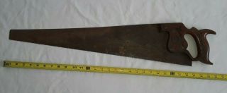 Vintage E.  C.  Atkins Hand Saw With Brass Medallion.