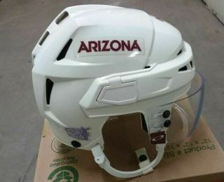 Arizona Coyotes Derek Stepan Game - Worn 21 Ccm Helmet W/ Hockey Fights Cancer