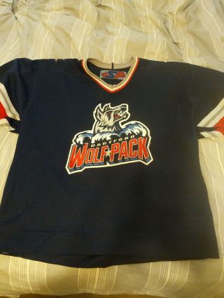 2004/05 Hartford Wolfpack Dominic Moore 17 Game Worn Jersey