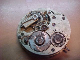 Vintage Agassiz Swiss Pocket Watch Movement Only 36 Mm,